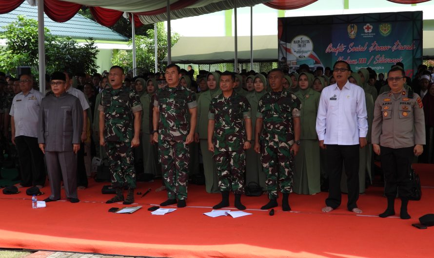 Dandim Ciamis dampingi Danrem 062/Tarumanagara Vicon bersama KSAD Dalam Rangka Peringati Hari Juang TNI-AD Ta 2022