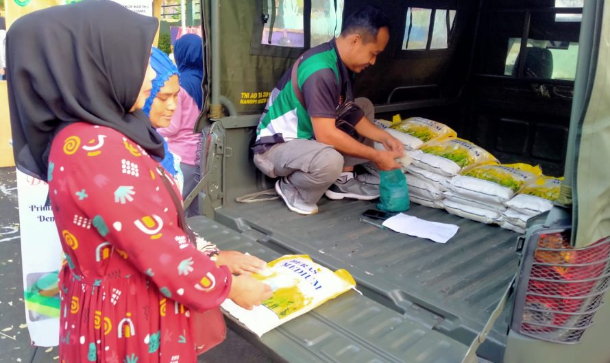 Dukung Pemkab Ciamis Tekan Angka Inflasi, Kodim 0613/Ciamis Gelar Operasi Pasar