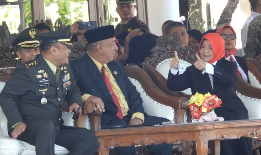 Dandim Ciamis hadiri upacara pengukuhan Pasukan Pengibar Bendera Merah Putih (Paskibra) Kota Banjar, Tahun 2023