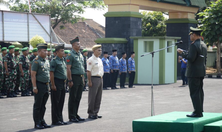 Kenaikan Pangkat prajurit yang berprestasi di lingkungan Kodim 0613 Ciamis