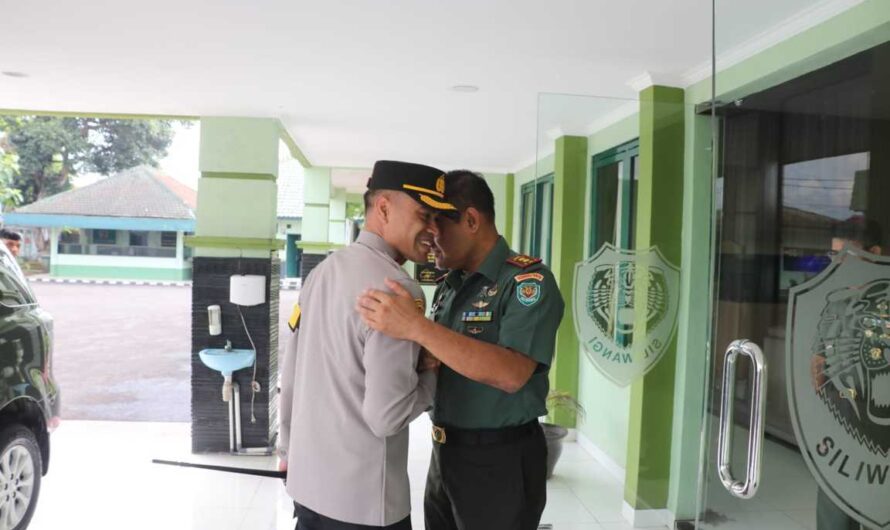 Jalin Sinergitas TNI-Polri, Dandim 0613/Ciamis Terima Kunjungan Kapolres