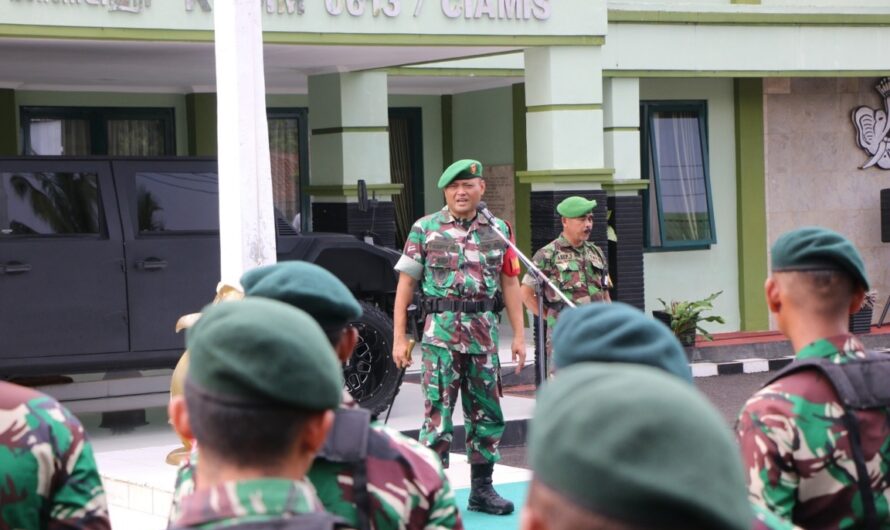 Dandim 0613/Ciamis Pimpin Upacara Pengembalian Pasukan BKO