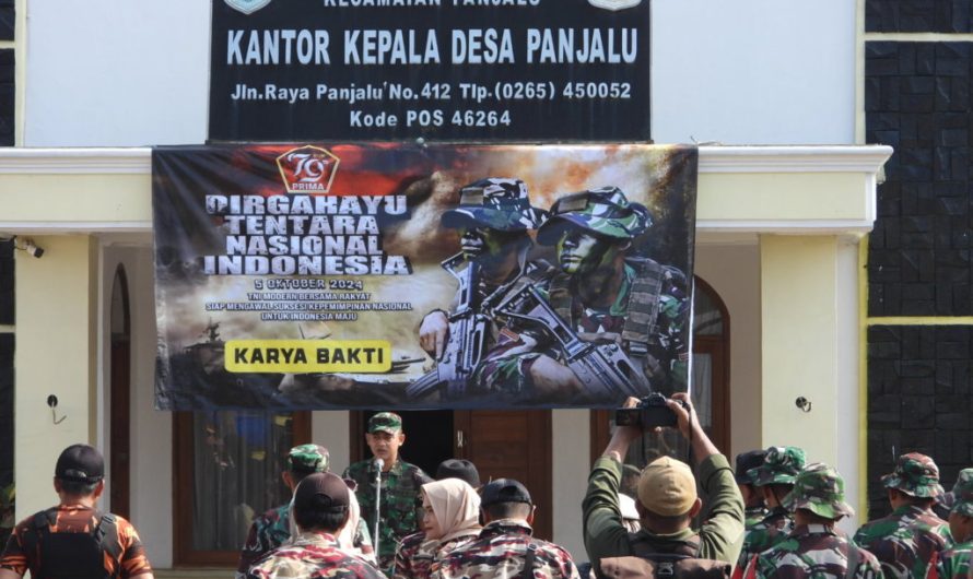 Sambut HUT ke-79 Tentara Nasional Indonesia,Kodim 0613/Ciamis Gelar Karya Bakti