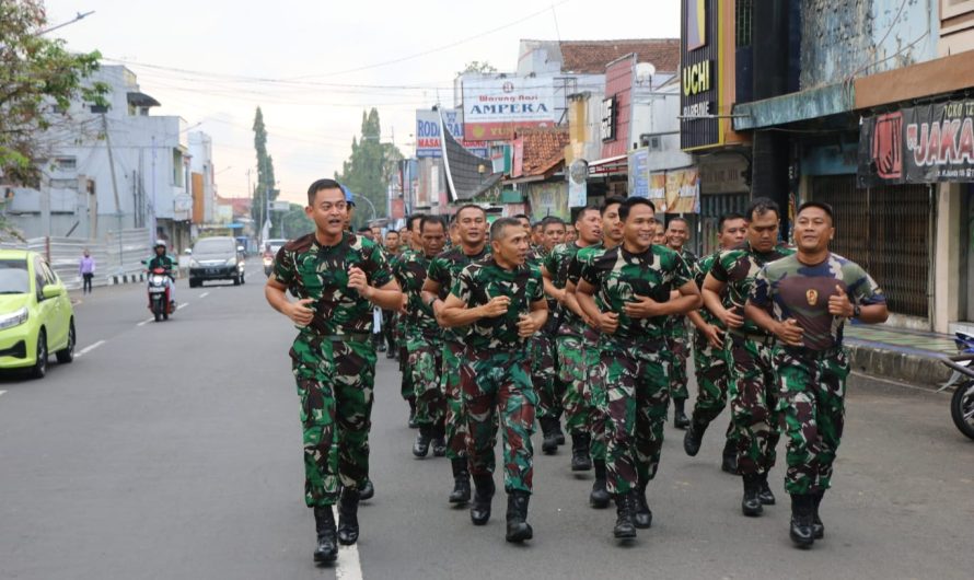 Dandim Ciamis lari 5Km ditengah Kota bersama anggota Kodim 0613/Ciamis