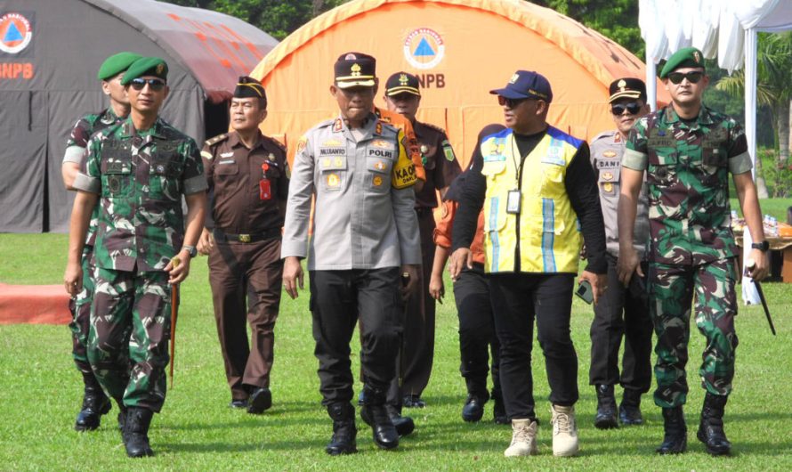 Dandim 0613 Ciamis Letkol Inf Afiid  Cahyono,S.Sos,S.H,M.Han., hadiri Apel Kesiapsiagaan bencana Alam Tahun 2024