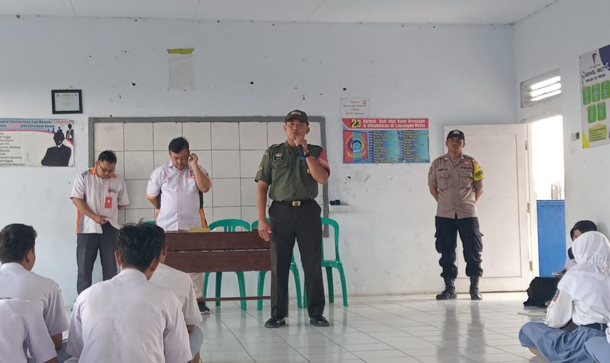 BABINSA KORAMIL 1302/CIKONENG SOSIALISASI KETERTIBAN JELANG KELULUSAN SISWA SMK