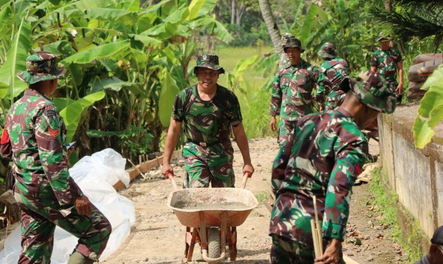 Semangat Kemanunggalan TNI dan Rakyat di Hari Ketiga TMMD ke-126 Kodim Ciamis