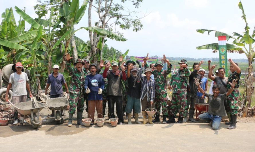 Gotong Royong Tanpa Batas, Satgas TMMD ke-126 Kodim 0613/Ciamis Tuntaskan Rabat Beton ke-2