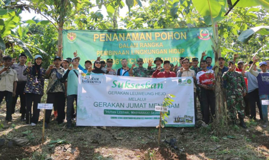 “Bersama dengan Alam untuk Indonesia Hijau” Kodim 0613/Ciamis Tanam 500 Pohon di Pulomajeti